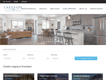 Tablet Screenshot of lakesideresortproperties.com